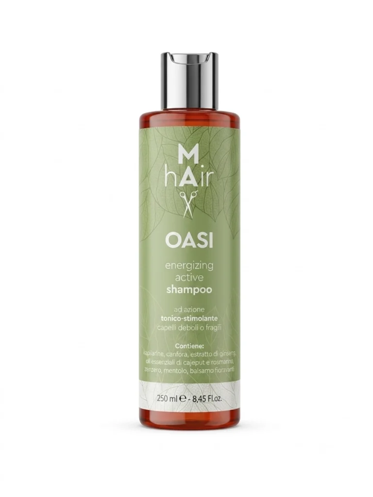 Oasi Shampoo Attivo Energizzante Tonico-Stimolante per Capelli Deboli e Fragili - 250 ml